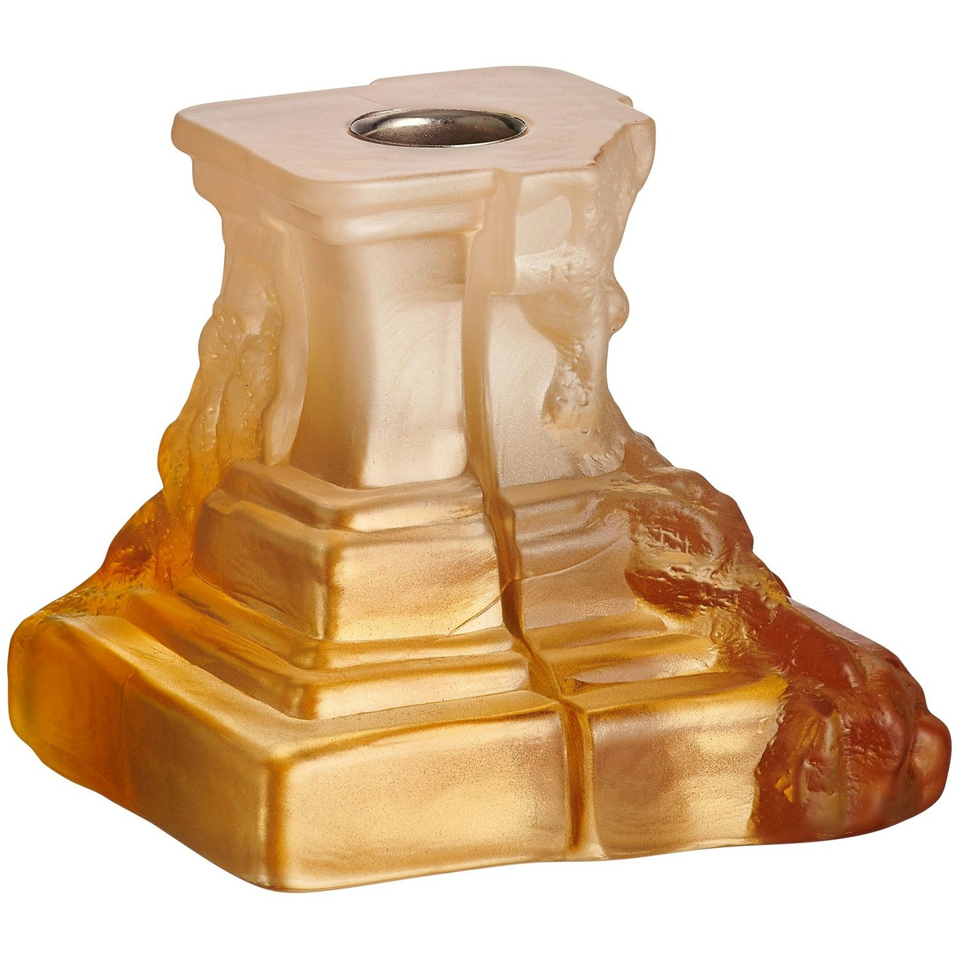 Rocky Baroque Candlestick 95 mm, Amber