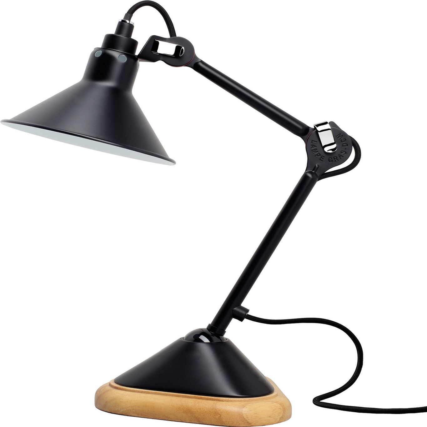 Lampe Gras N°207 Table lamp, Black / Black