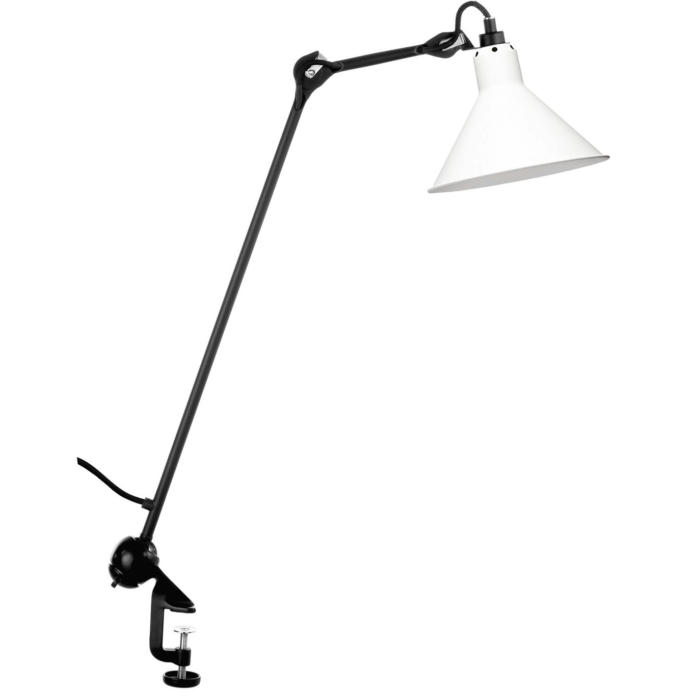Lampe Gras N°201 Table Lamp, Black / White