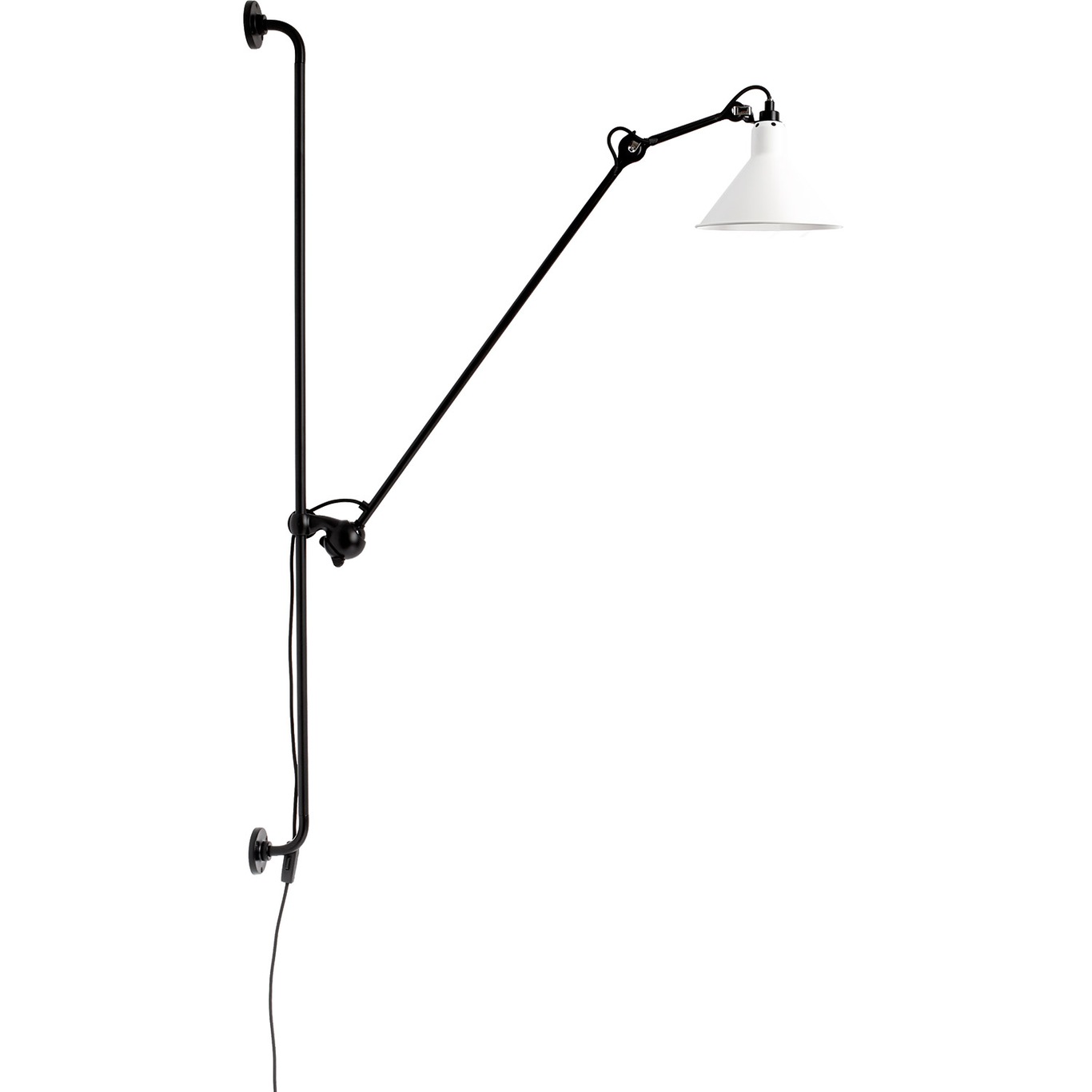 Lampe Gras N°214 Wall Lamp, Black / White