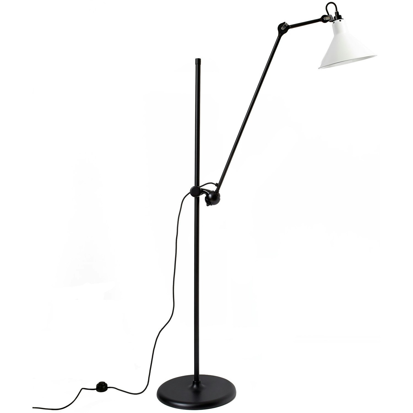 La Lampe Gras N°215 Floor Lamp, Black / White
