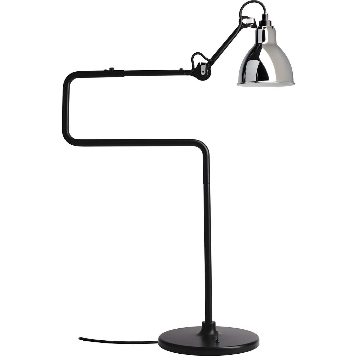 La Lampe Gras N°317 Table Lamp, Black / Chrome