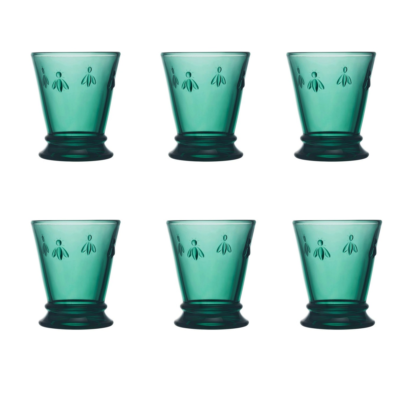 Abeille Drinking Glass 6-pack, Emerald