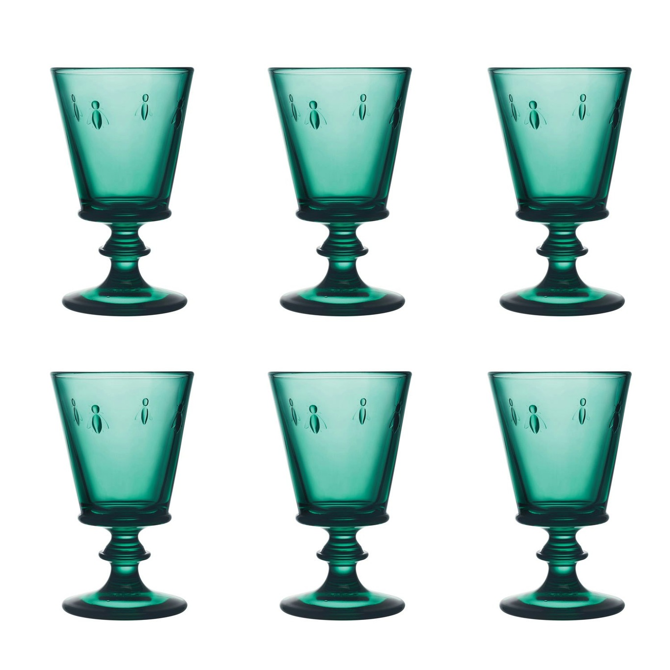 Abeille Wine Glass 6-pack, Emerald