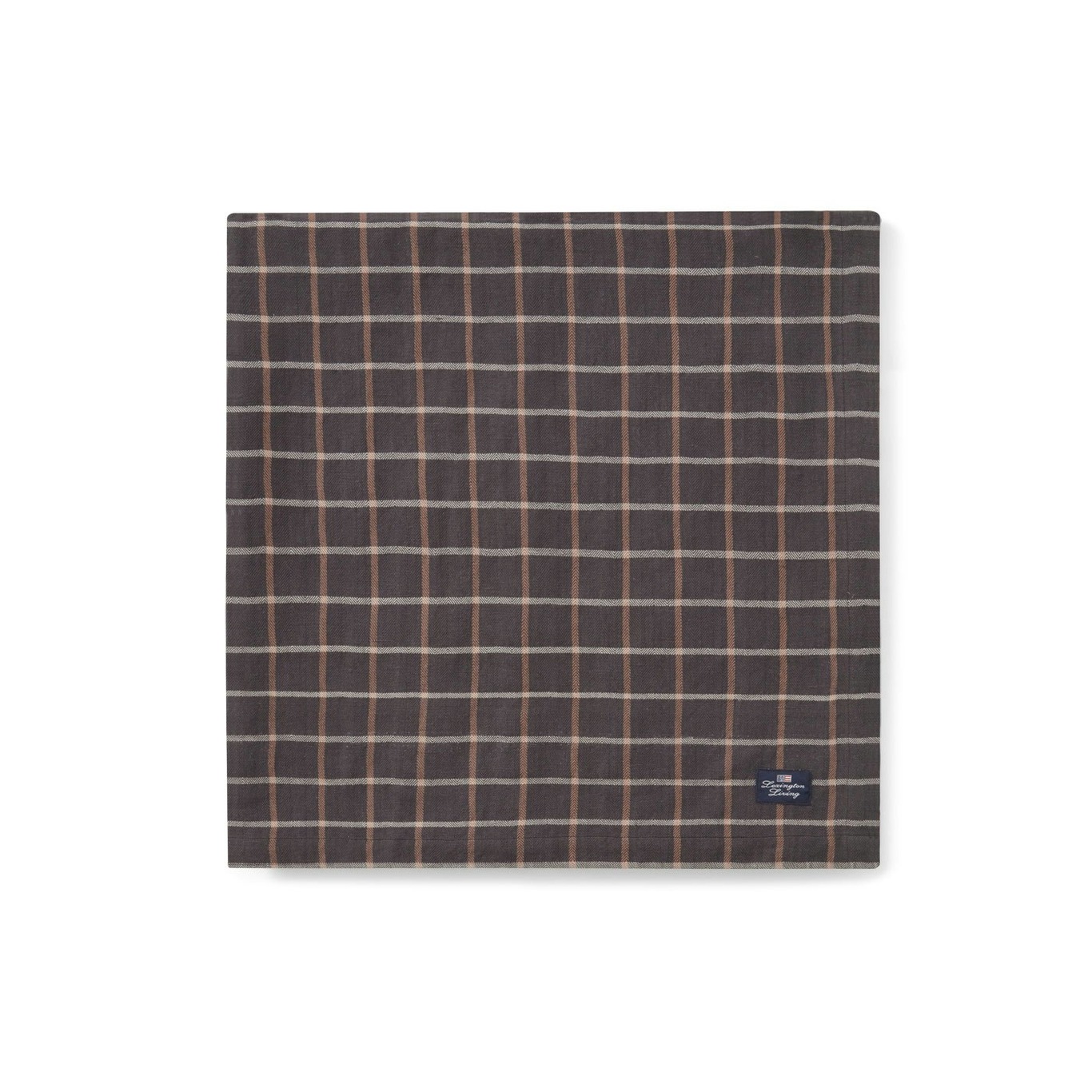 Checked Cotton/Linen Tablecloth, 150x250 cm