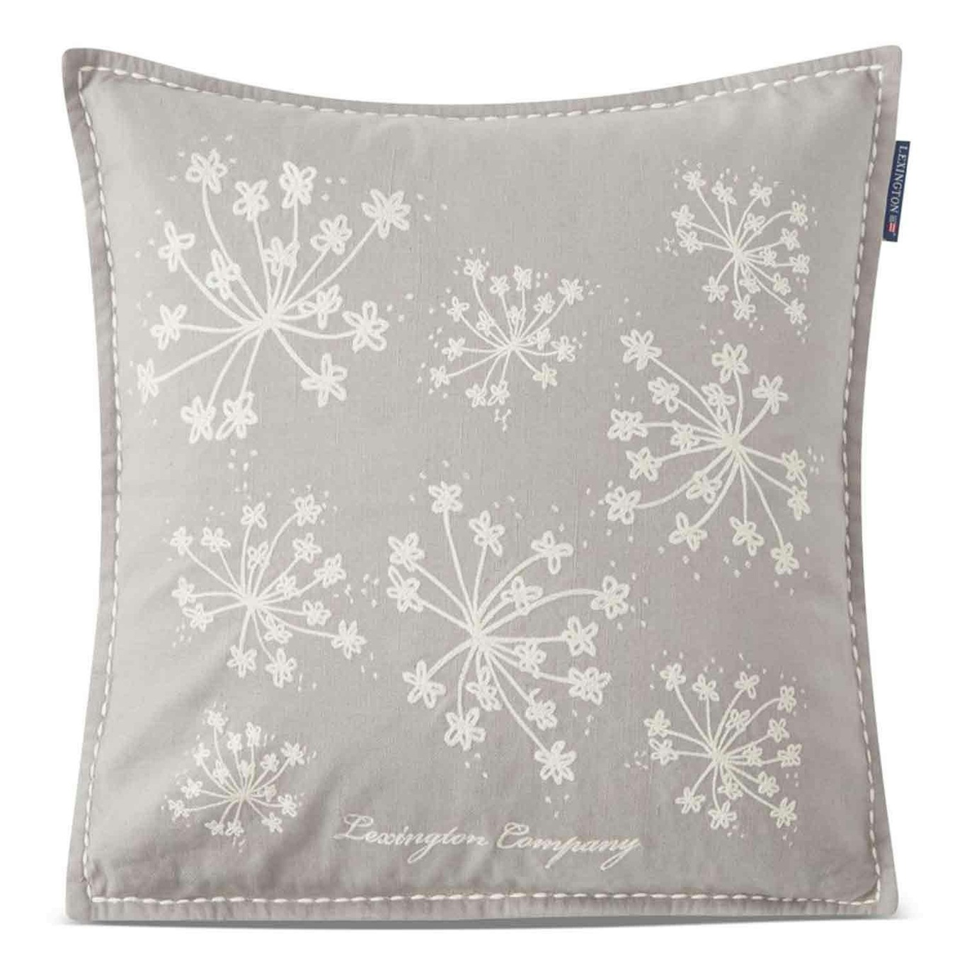 Flower Embroidered Cushion Cover, 50x50 cm