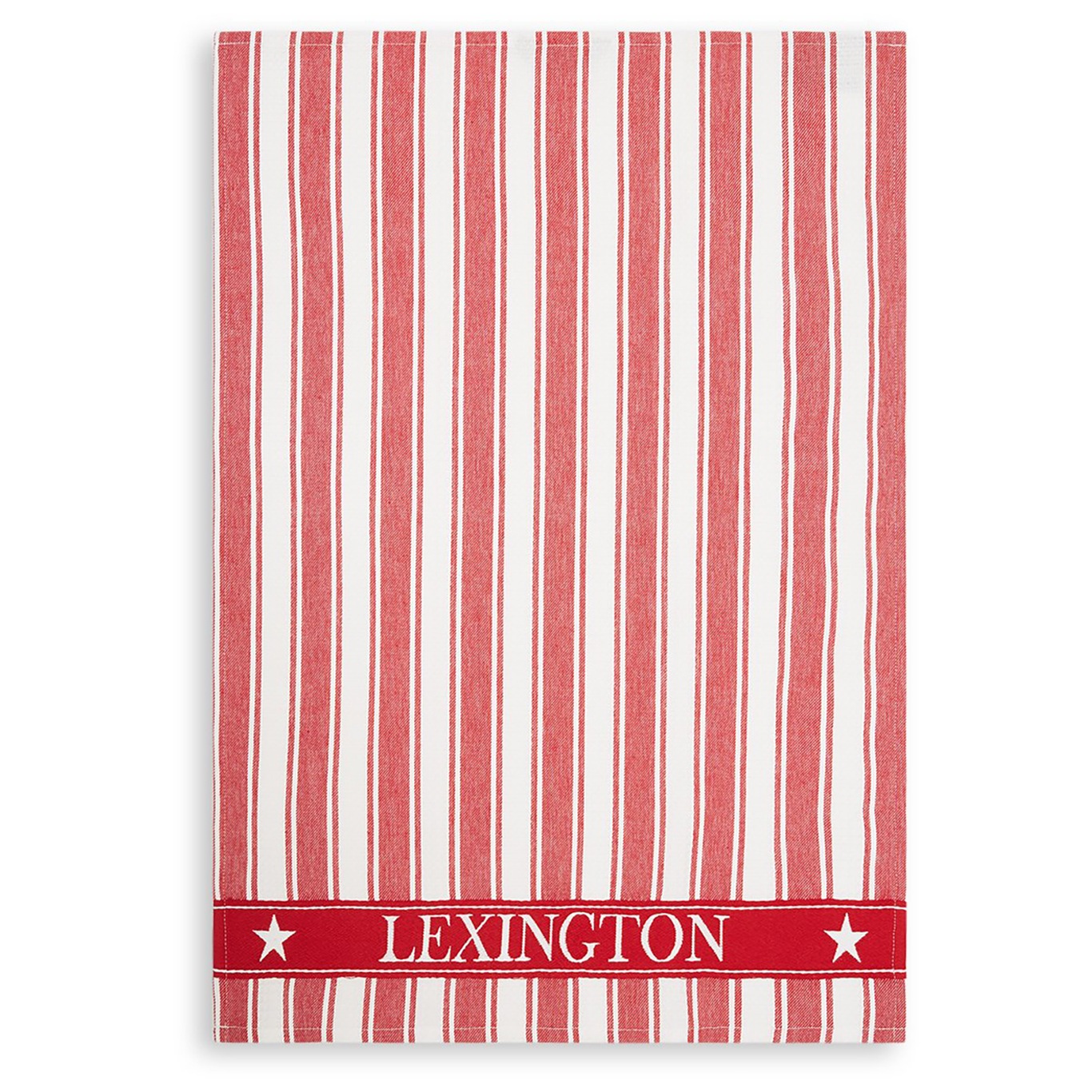 Icons Twill Waffle Striped Kitchen Towel, Red