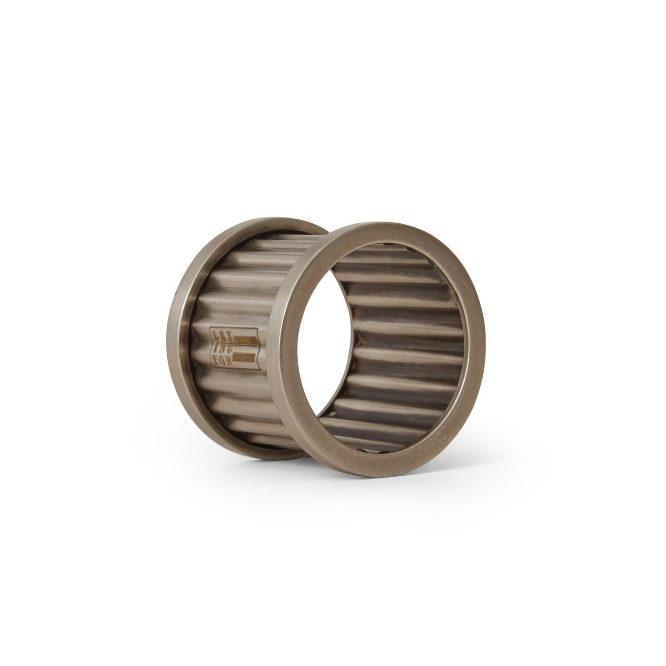 Metal Napkin Ring With Striped Structure