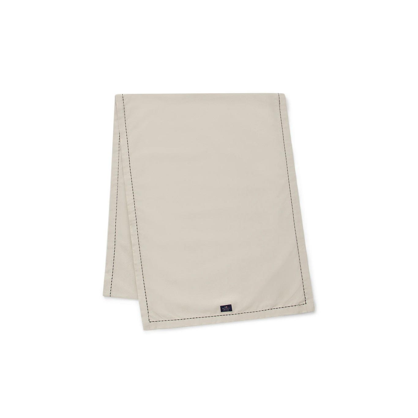Organic Cotton Oxford Table Runner With Heavy Stitches 250x50 cm, Beige