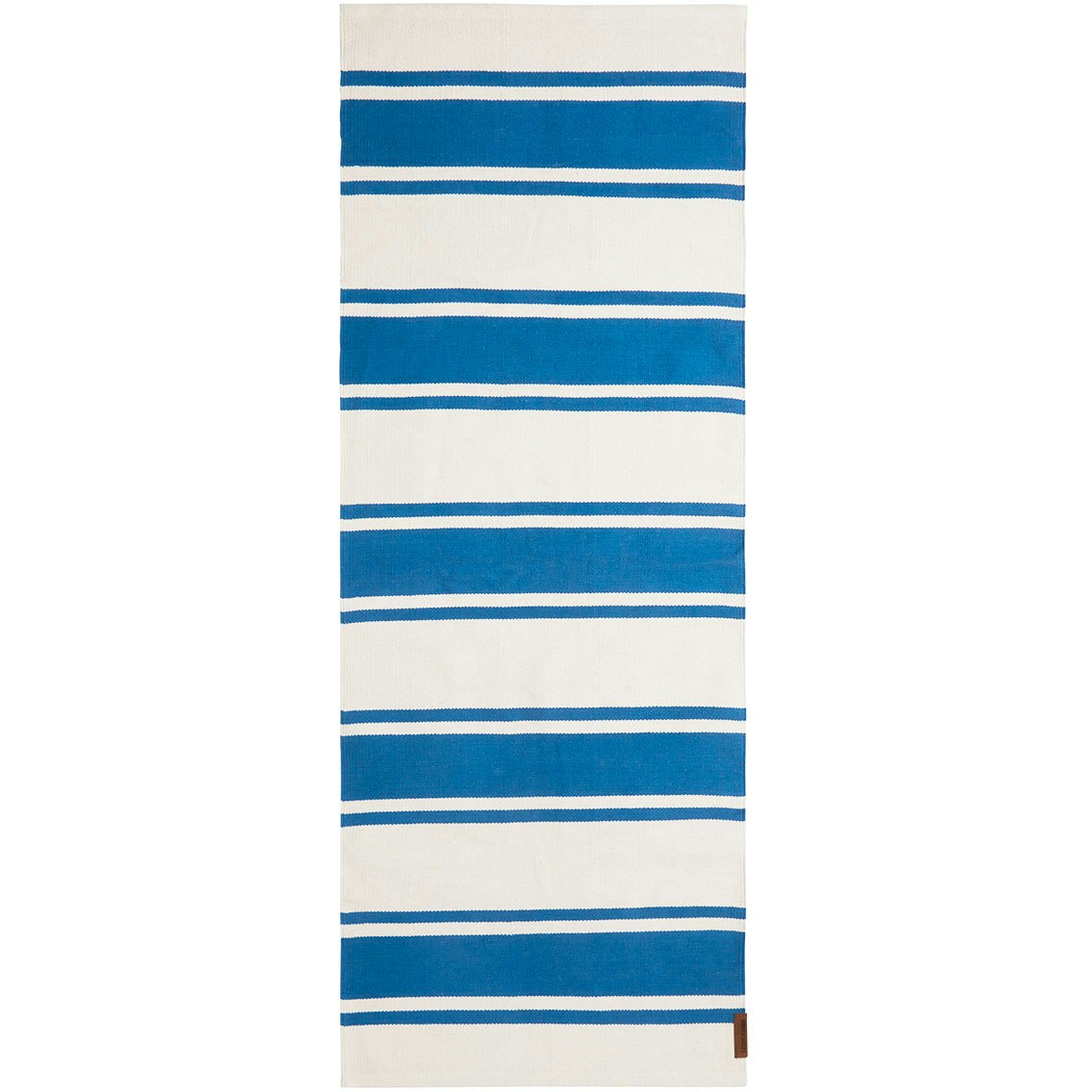 Organic Striped Cotton Rug 80x220 cm, Blue