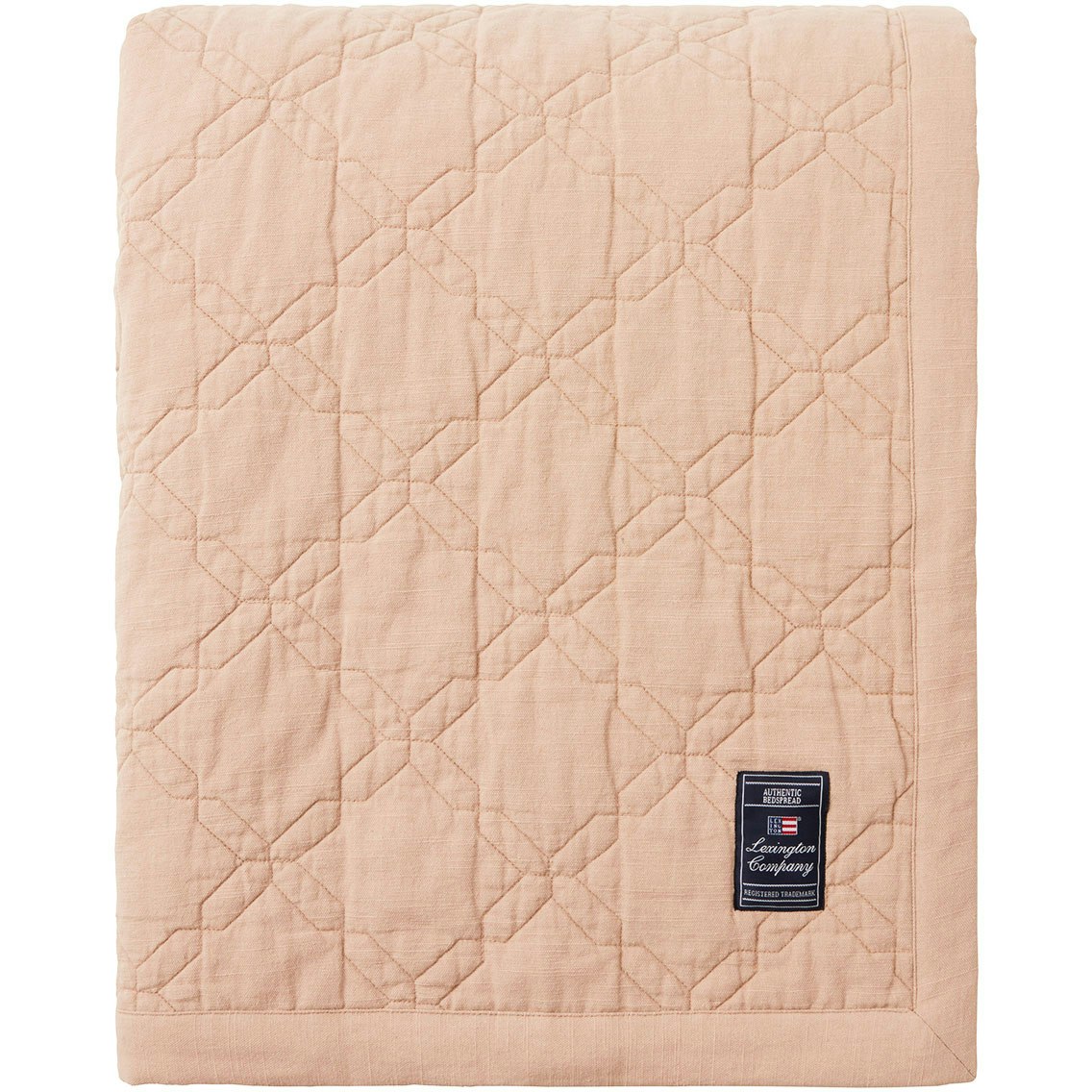 Quilted Recycled Cotton Bedspread 260x240 cm, Beige