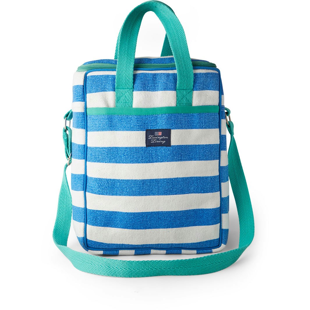 Striped Recycled Cotton Canvas Cooler Bag