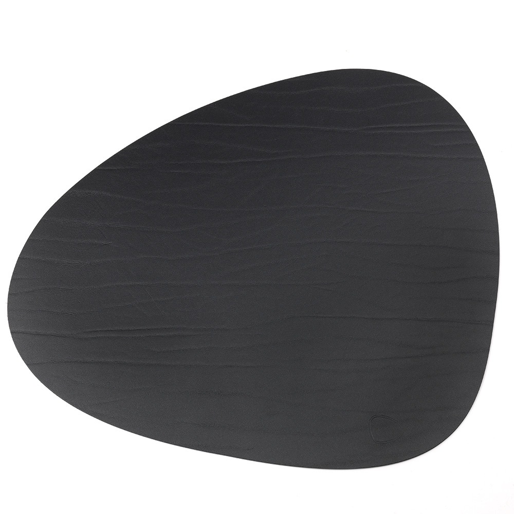 Curve L Table Mat Buffalo, 37x44 cm, Black