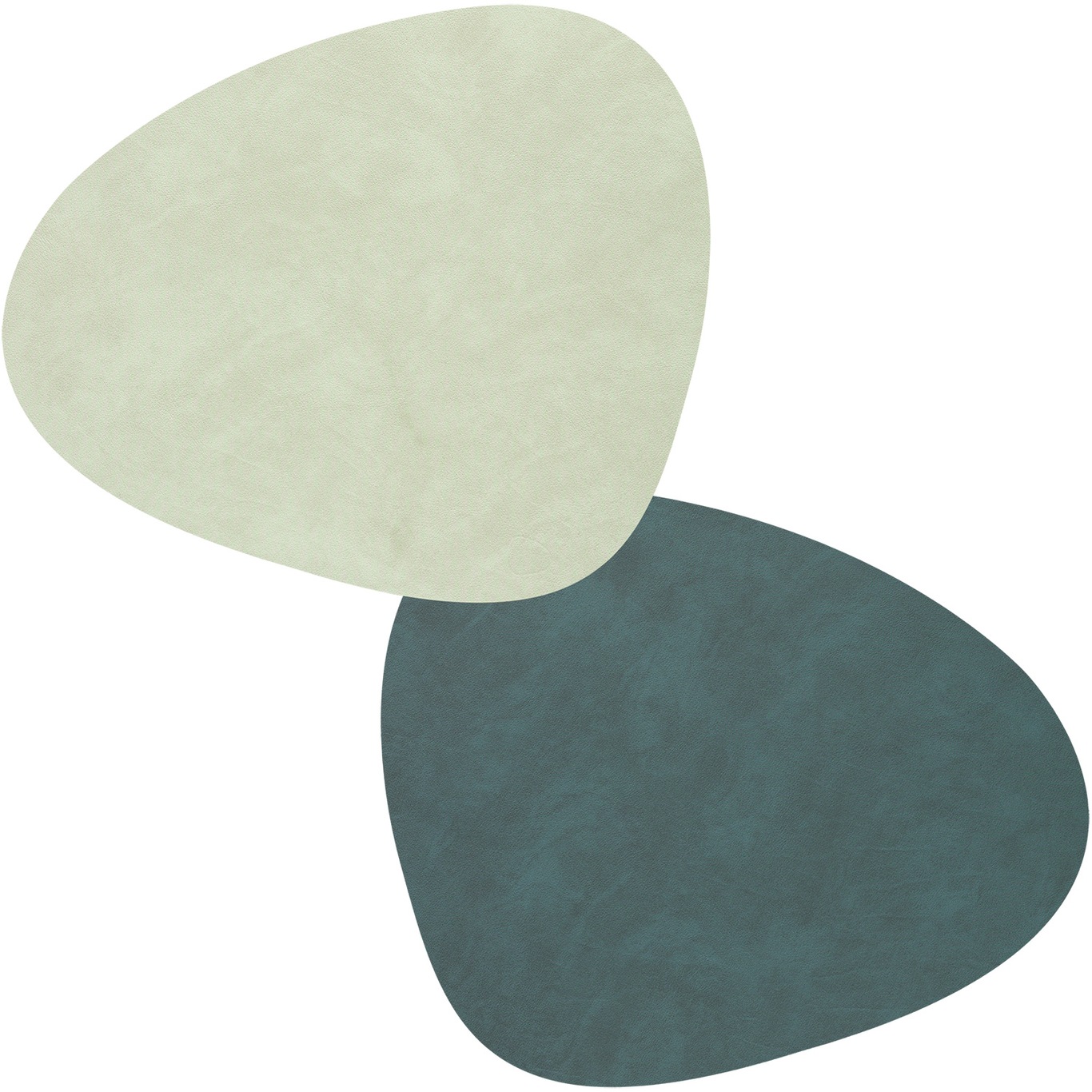 Curve L Table Mat Double, 37x44 cm, Dark Green/Olive Green