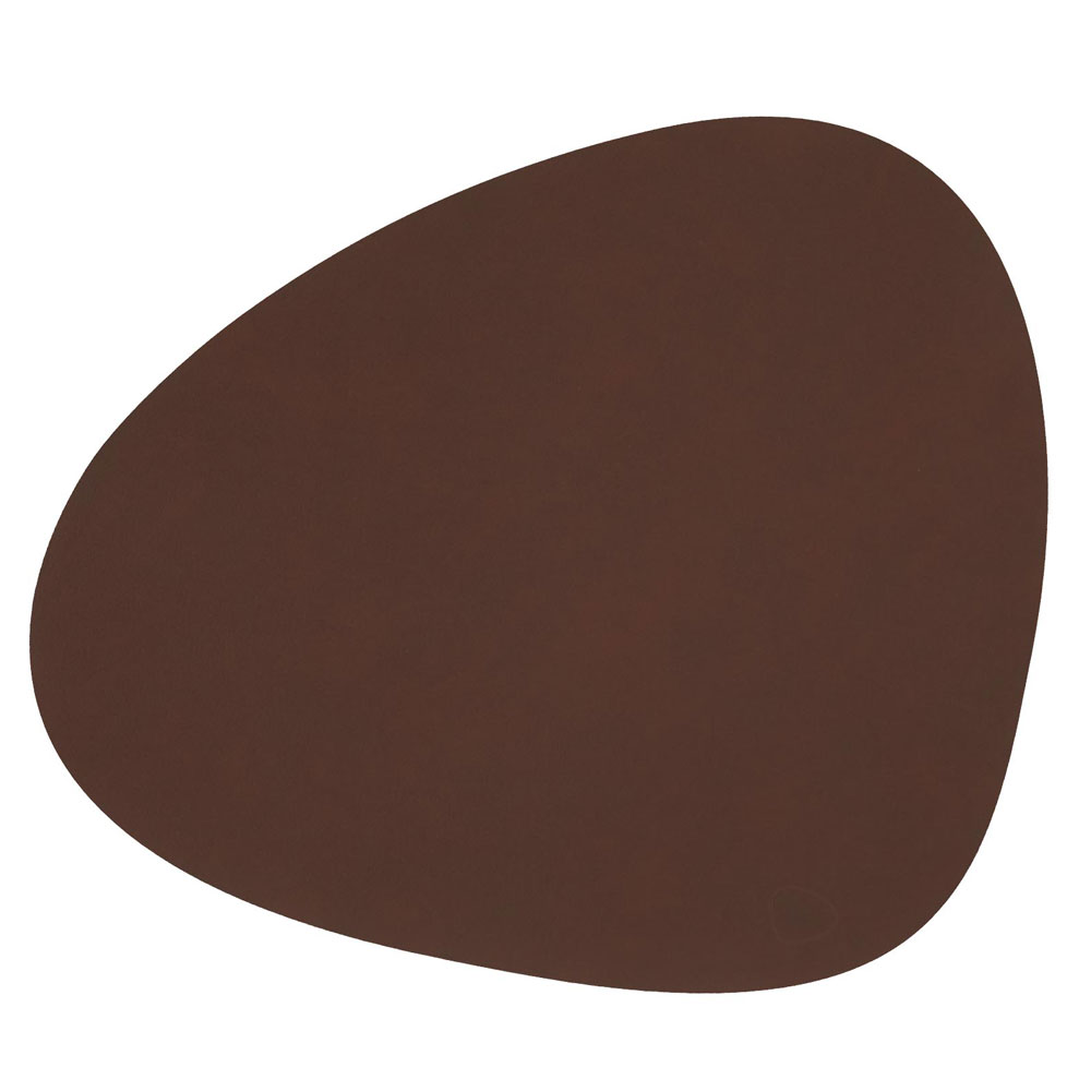 Curve L Table Mat Nupo 37x44 cm, Dark Brown