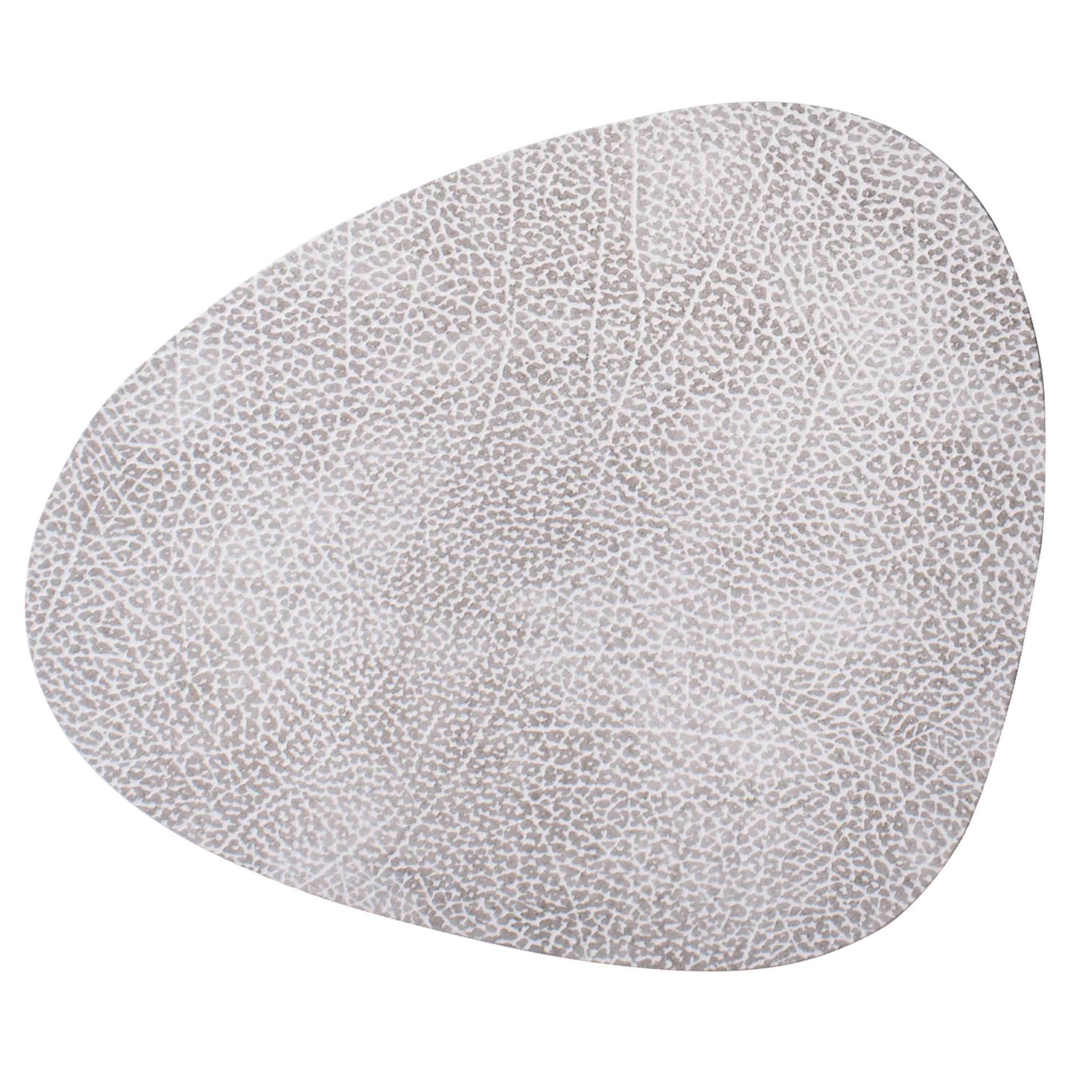 Curve S Table Mat Hippo, 24x28 cm, White/Grey
