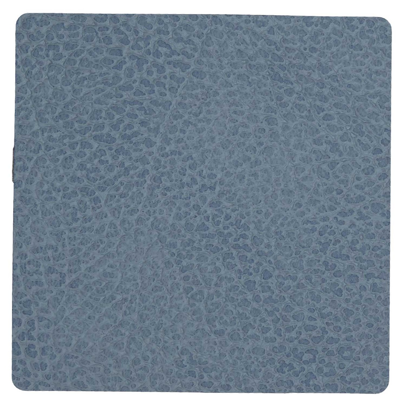 Square Glass Mat Hippo 10x10 cm, Light Blue