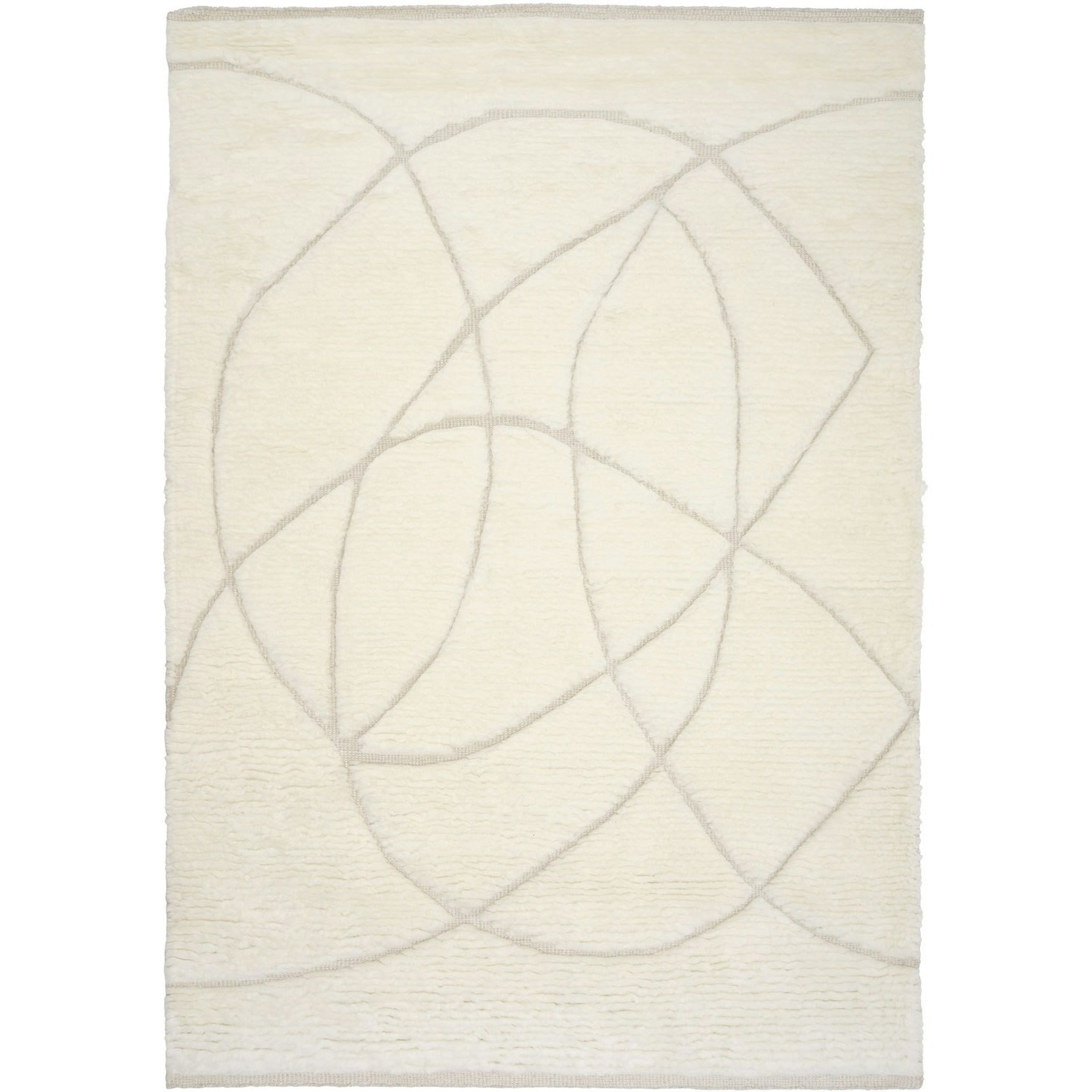 Lineal Sweep Rug White, 140x200 cm