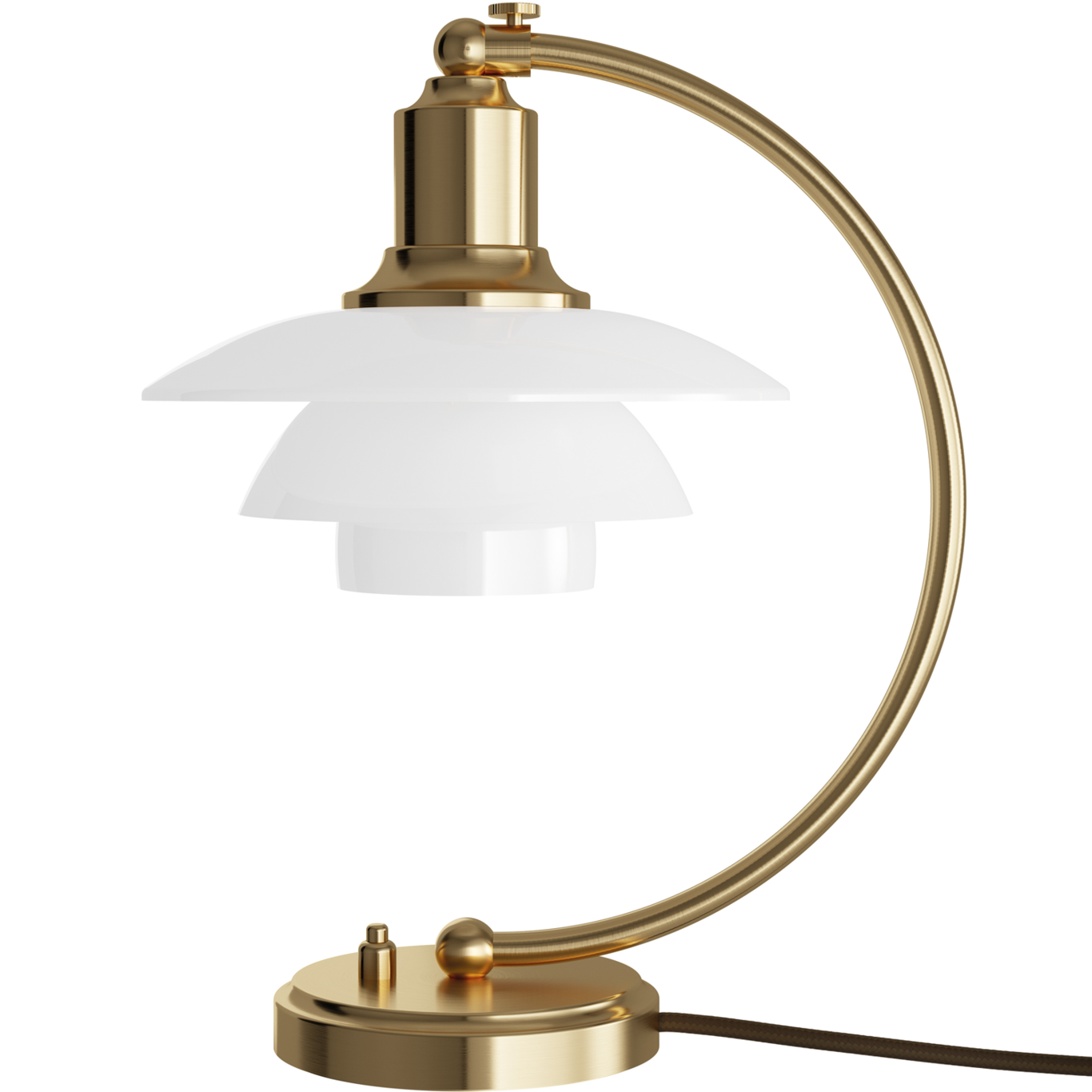 PH 2/2 Luna Table Lamp, Brass / Opal Glass