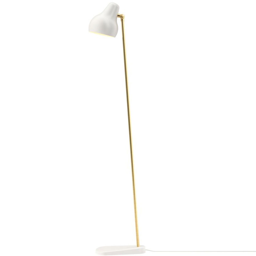 VL38 Floor Lamp, White/Brass