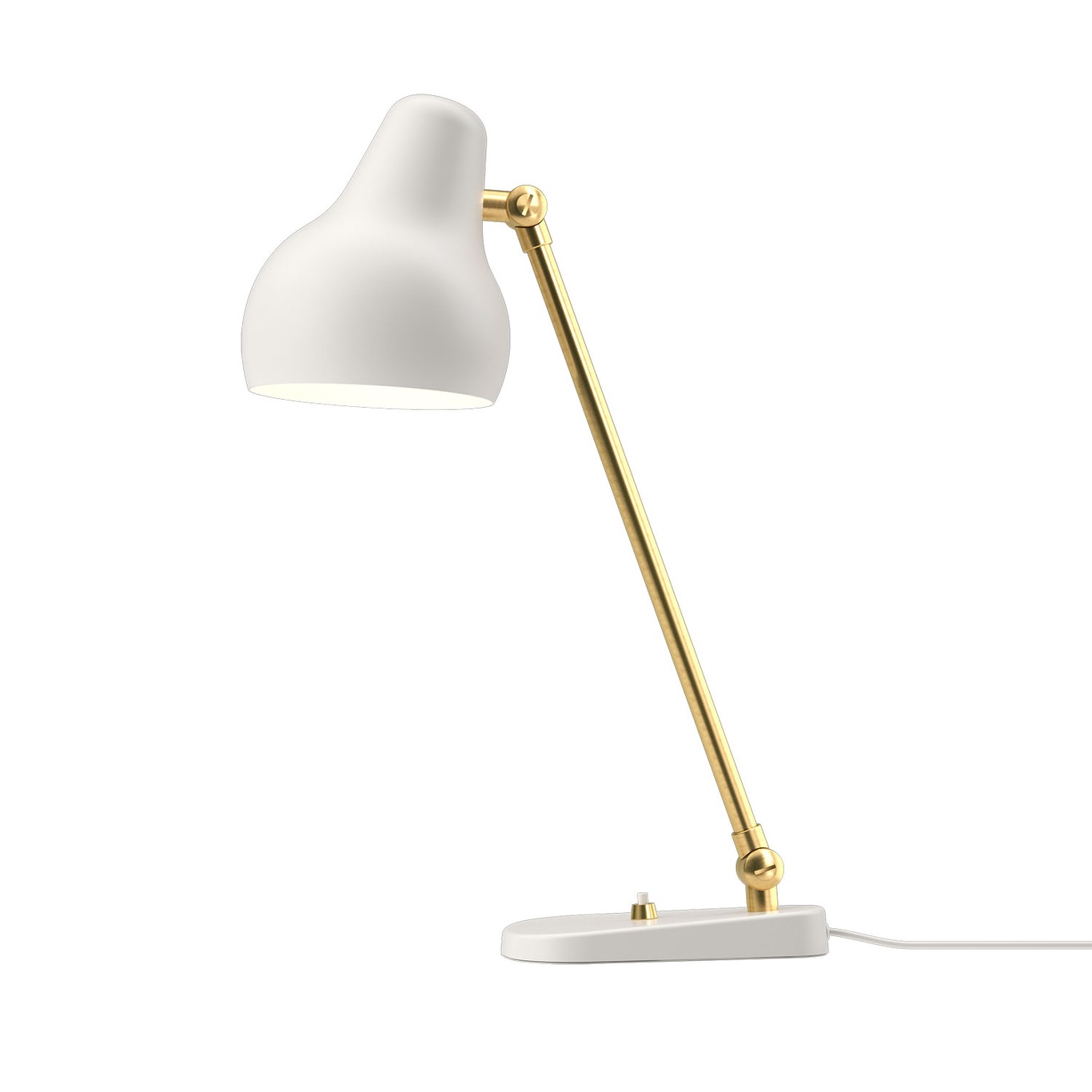 VL38 Table Lamp, White/Brass