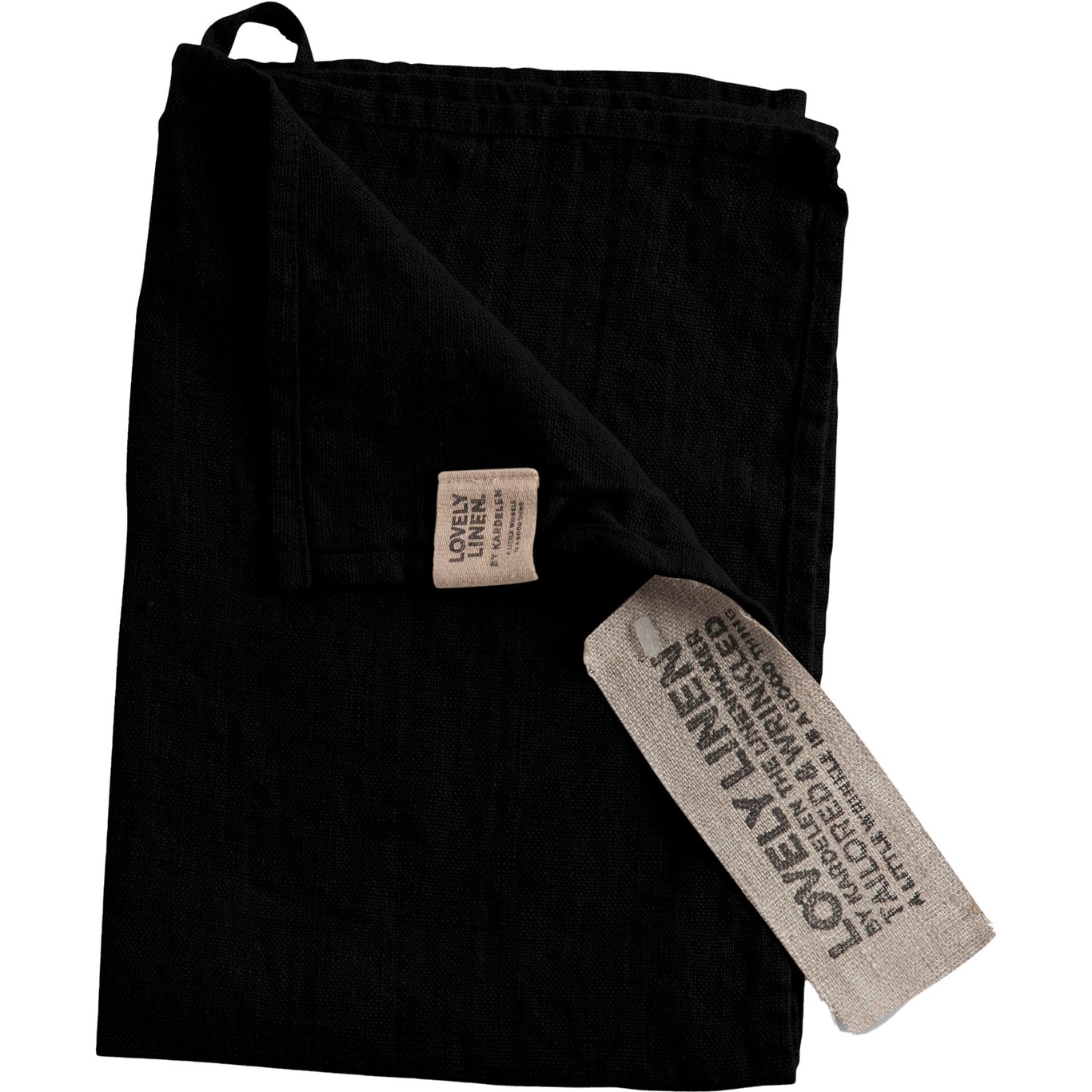 Lovely Guest Towel Linen 35x50 cm, Black