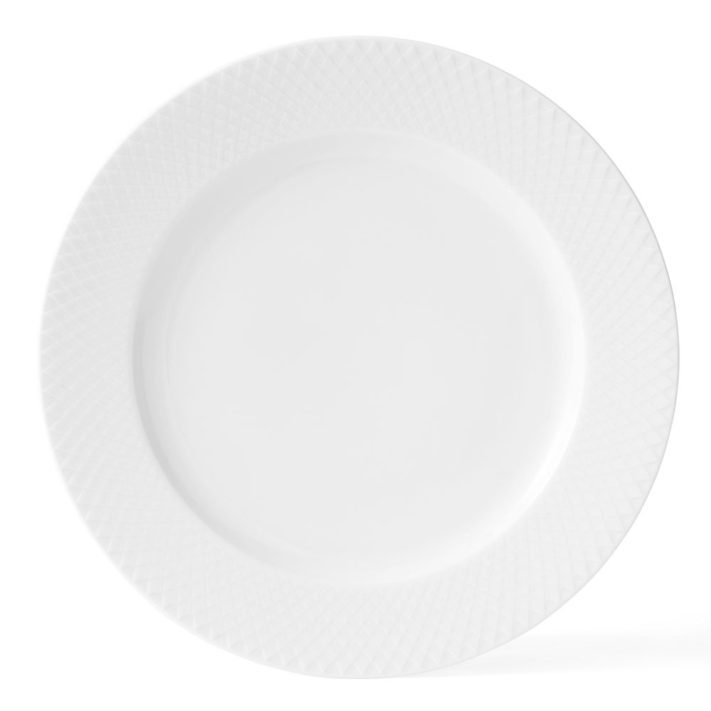 Rhombe Plate 27 cm, White