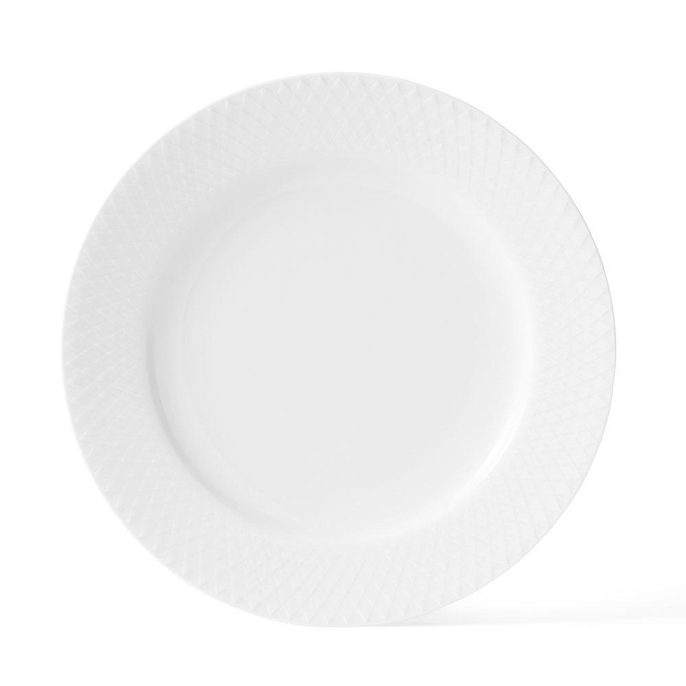 Rhombe Plate 21 cm, White