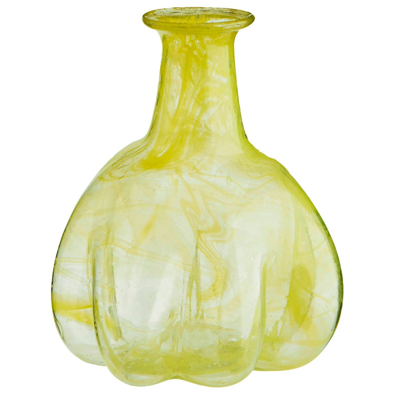 Vase Recycled Glass, Yellow