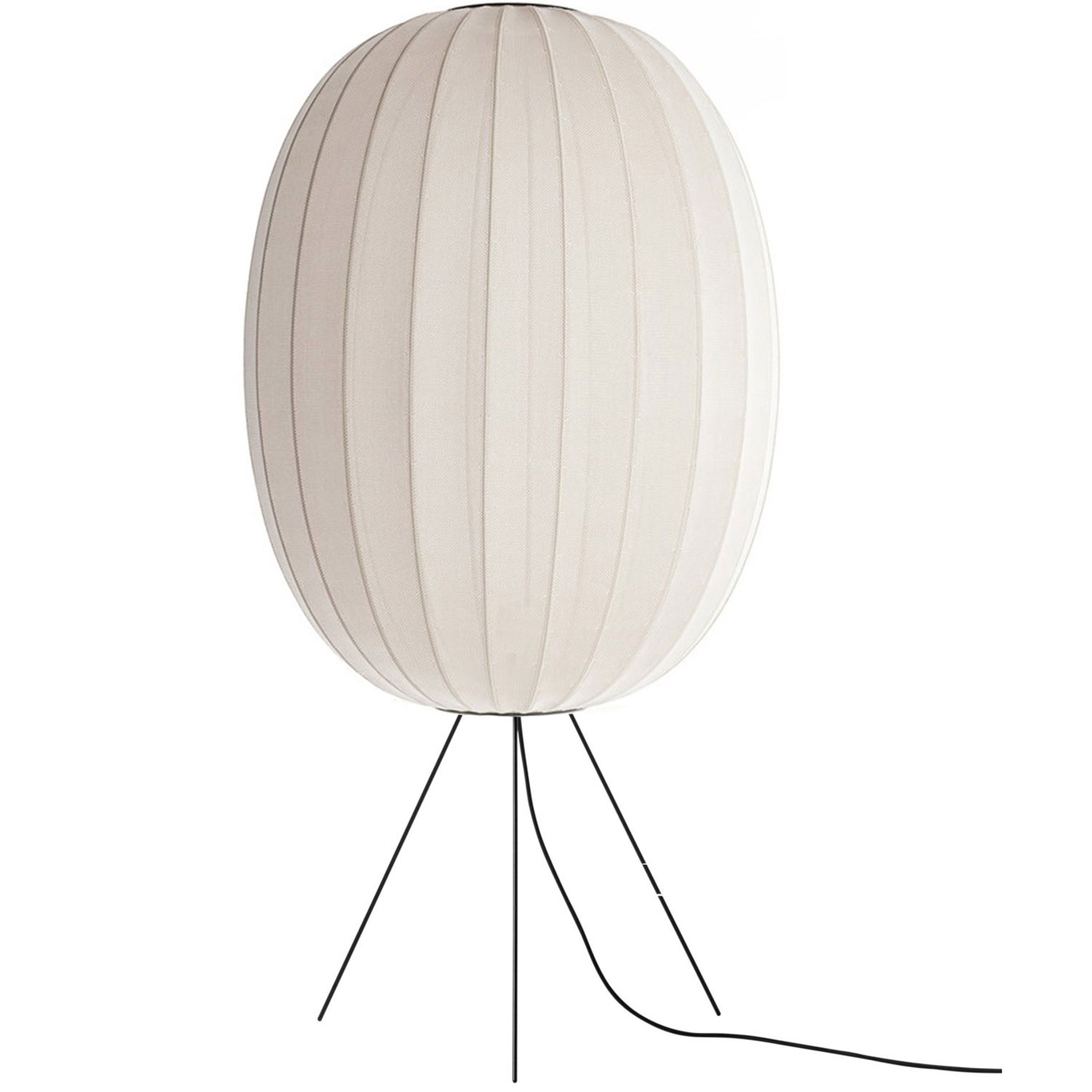 Knit-Wit Floor Lamp High Oval 65 cm, Pearl White