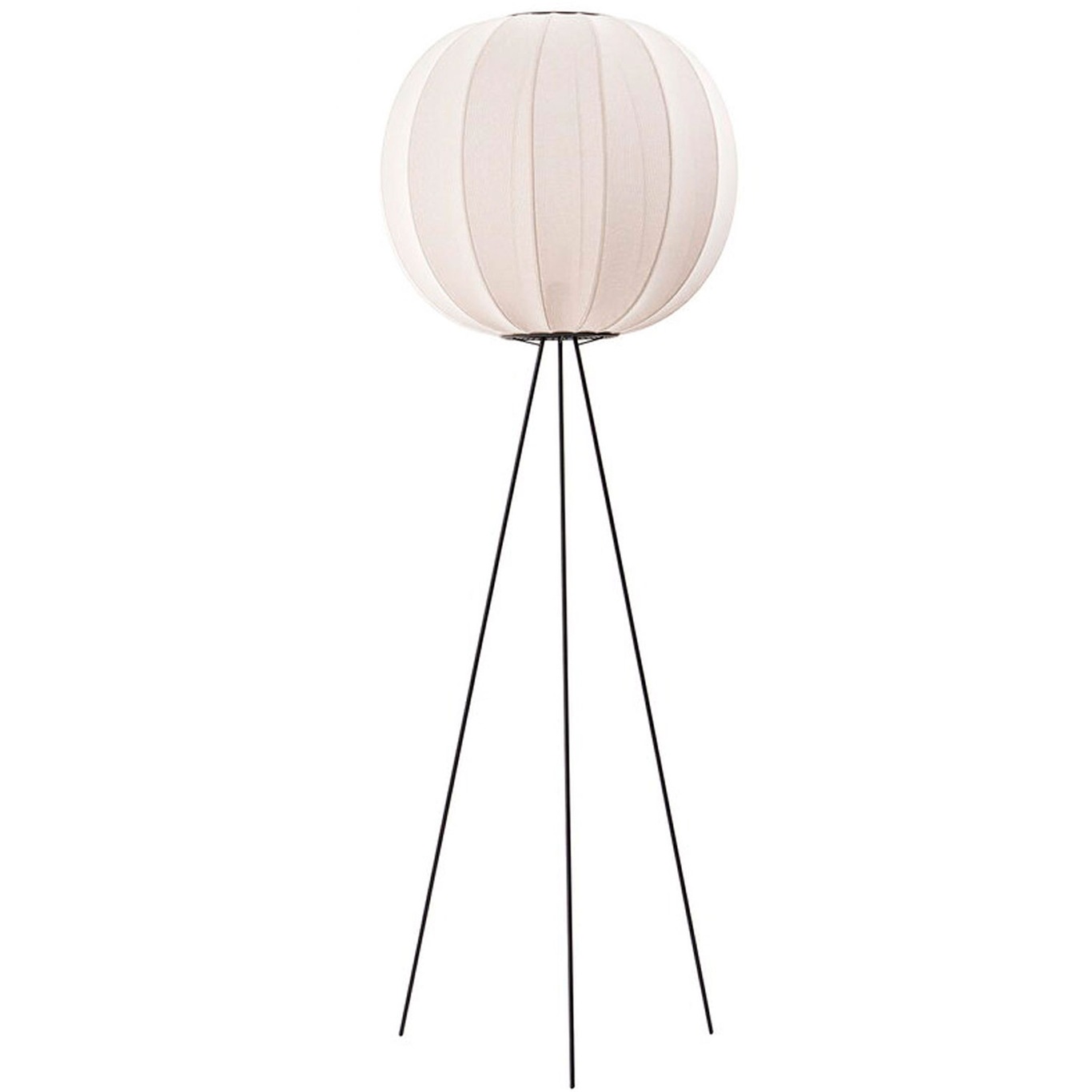 Knit-Wit Floor Lamp High Round 60 cm, Pearl White