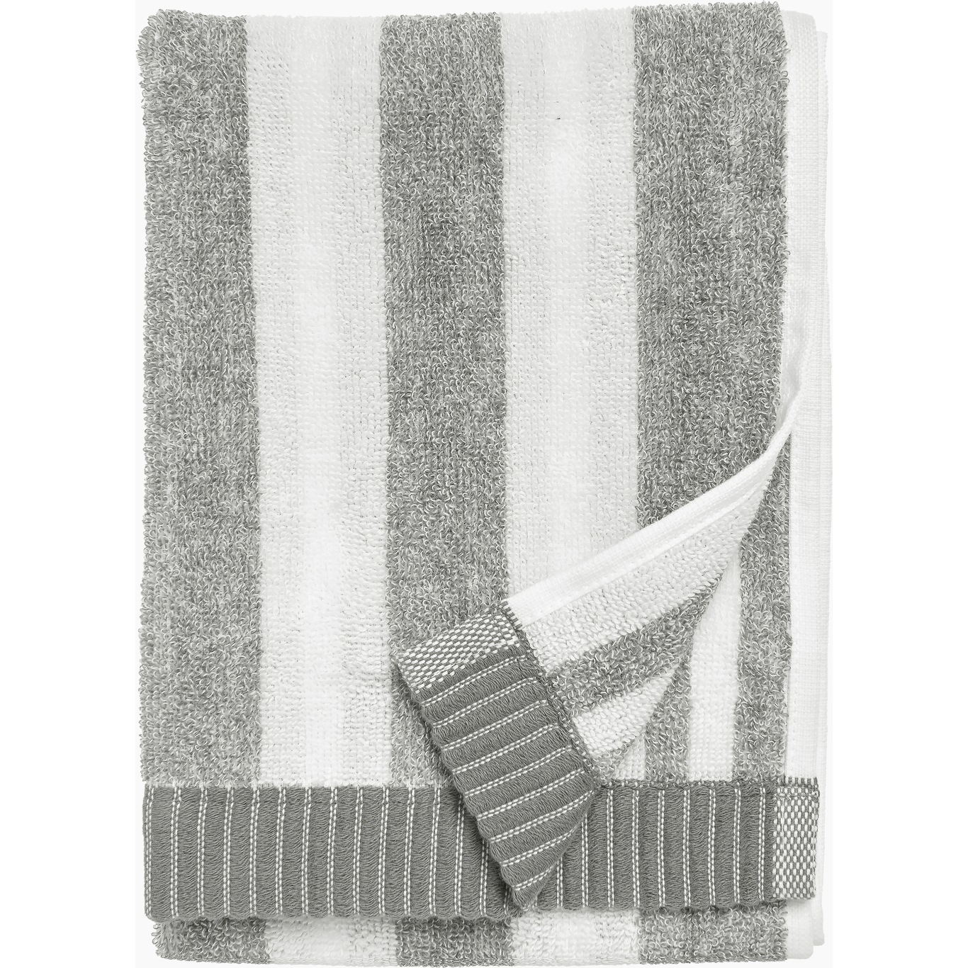 Kaksi Raitaa Guest Towel White / Grey, 30x50 cm