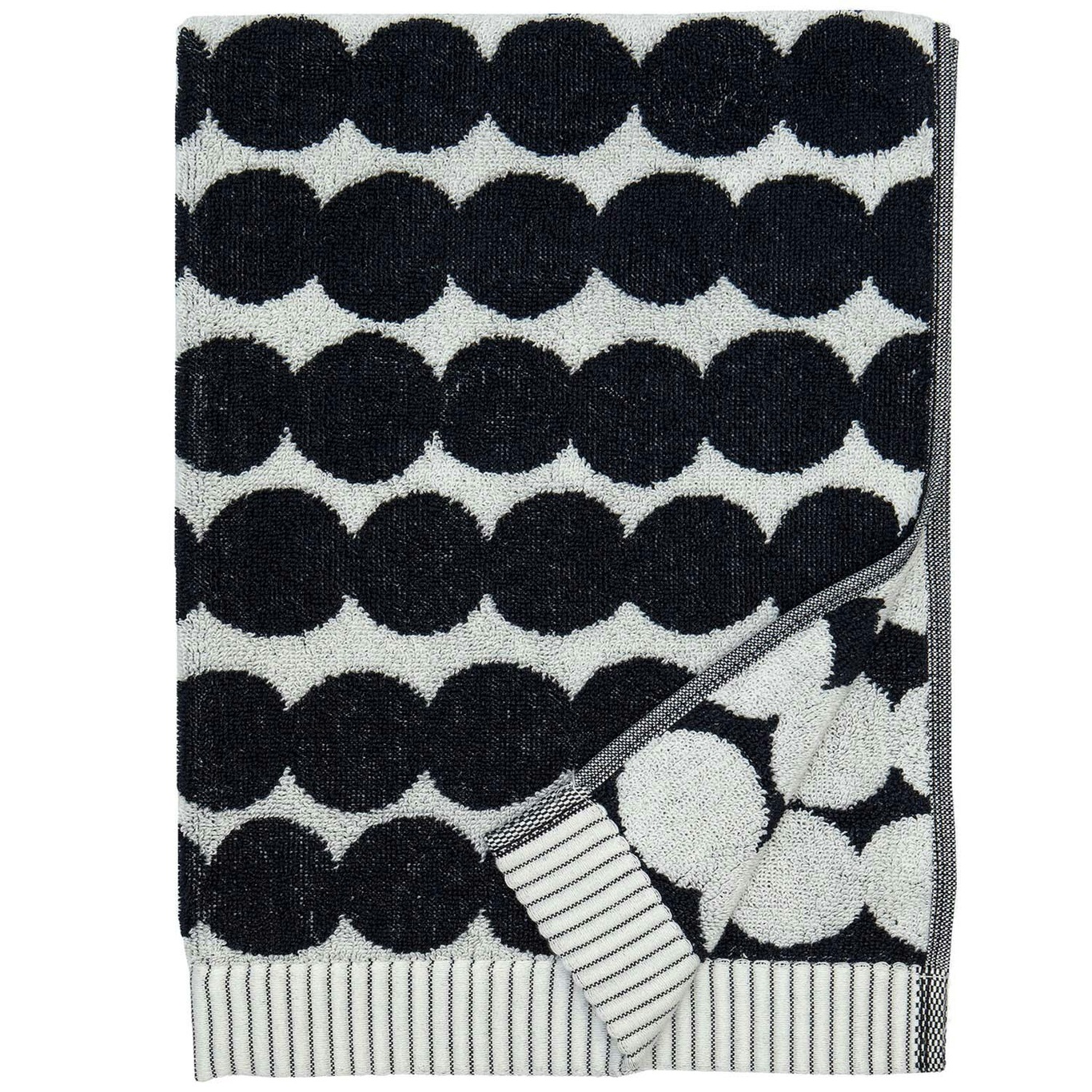 Räsymatto Hand Towel 50x70 cm, Black/White