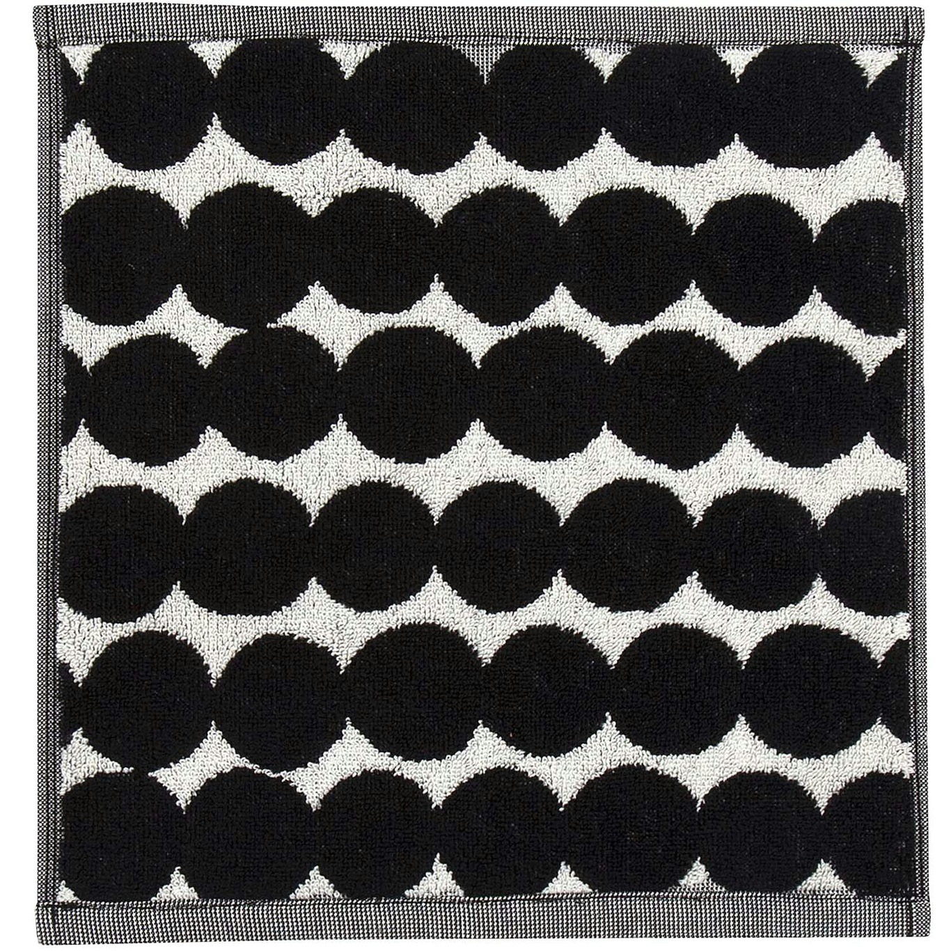Räsymatto Mini Towel 30x30 cm, Black/White