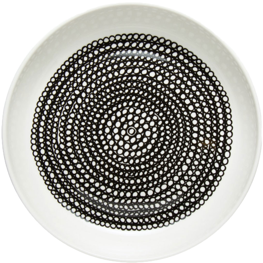 Räsymatto Plate 20,5 cm White / Black