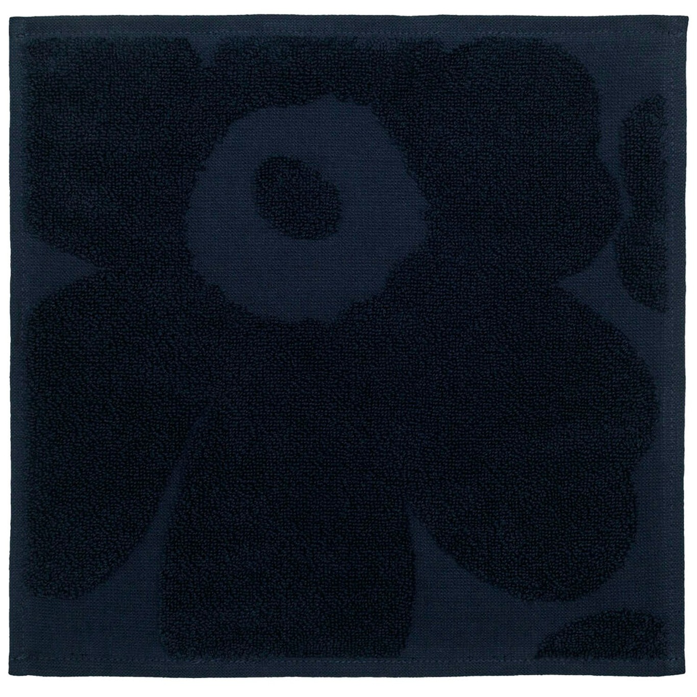 Unikko Face Towel 30x30 cm, Dark Blue - Marimekko @ 