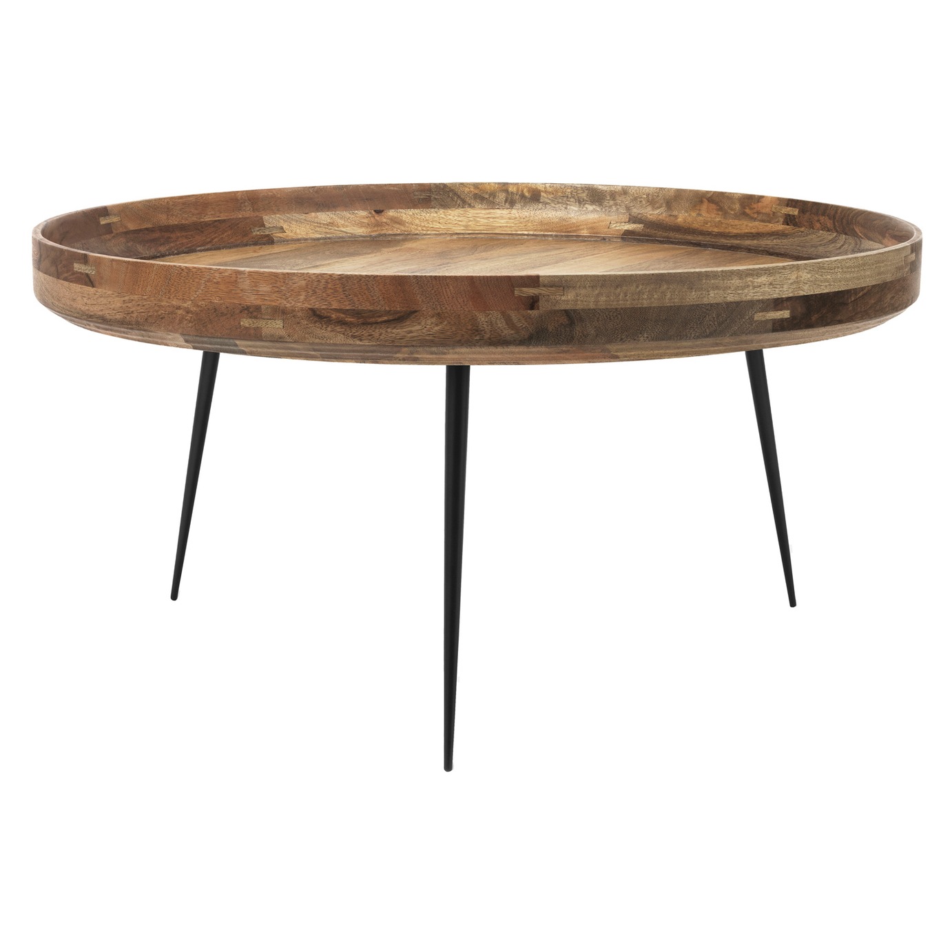 Bowl Coffee Table Natural Lacquered Mango Wood, 75 cm