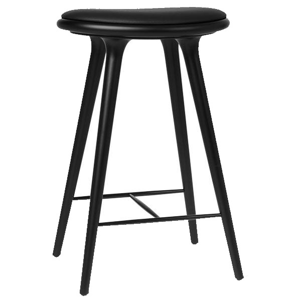 High Stool 69 cm, Black Stained Beech