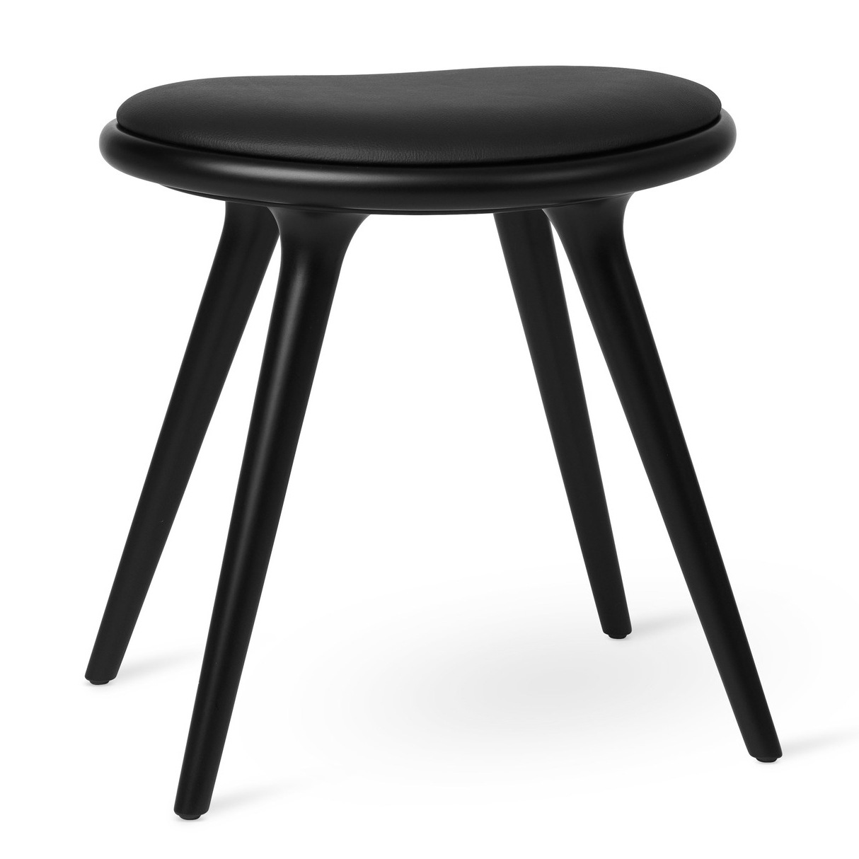 Low Stool 47 cm, Black Stained Beech