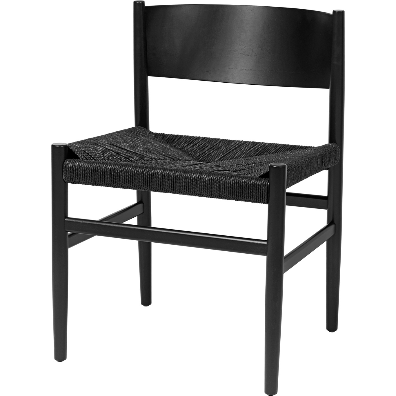 Nestor Chair, Black Stained Beech / Paper String