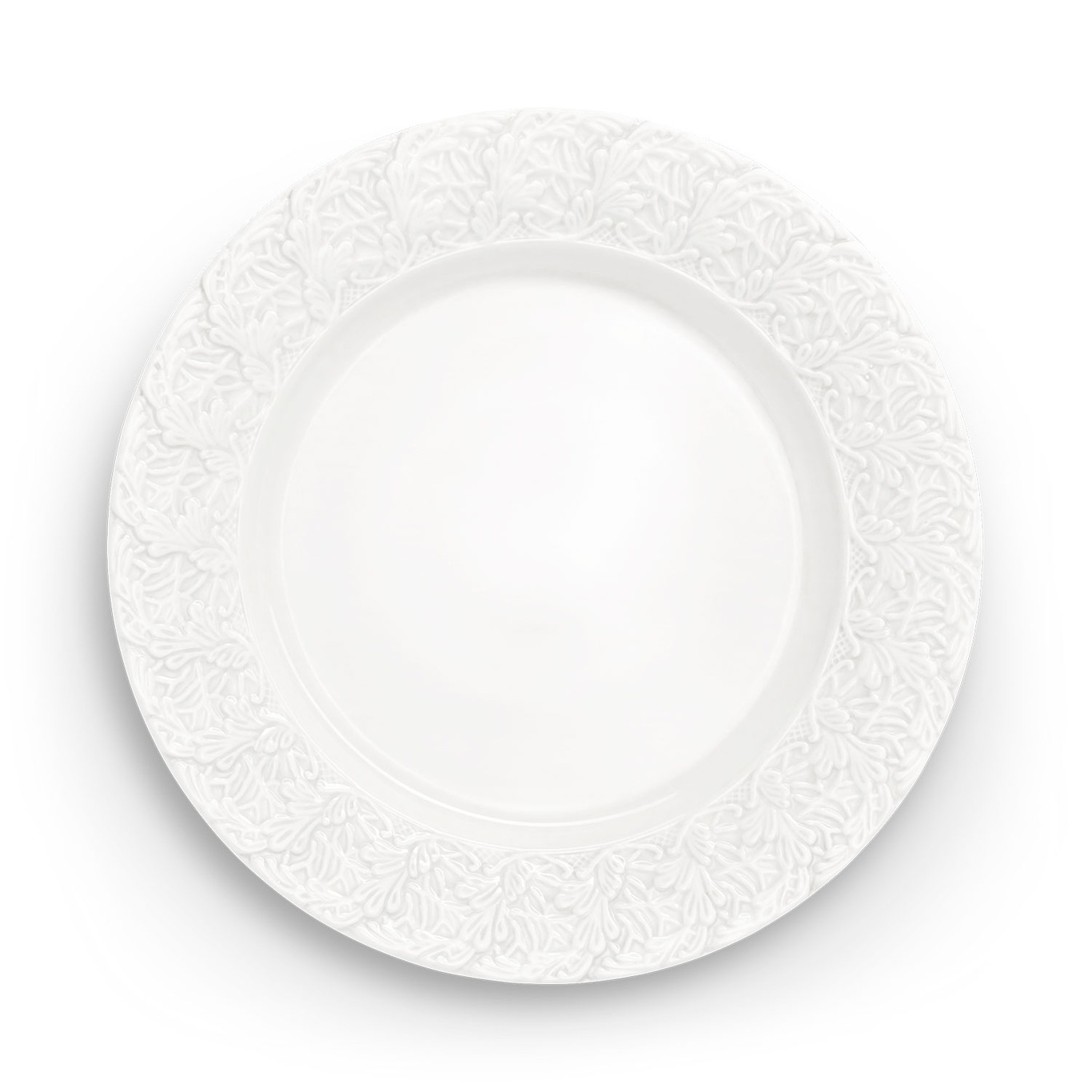 Lace Plate 25 cm, White