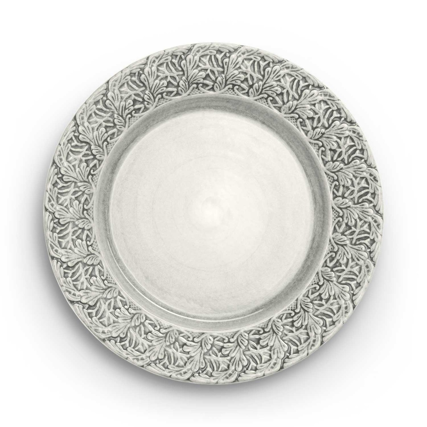 Lace Plate 25 cm, Grey