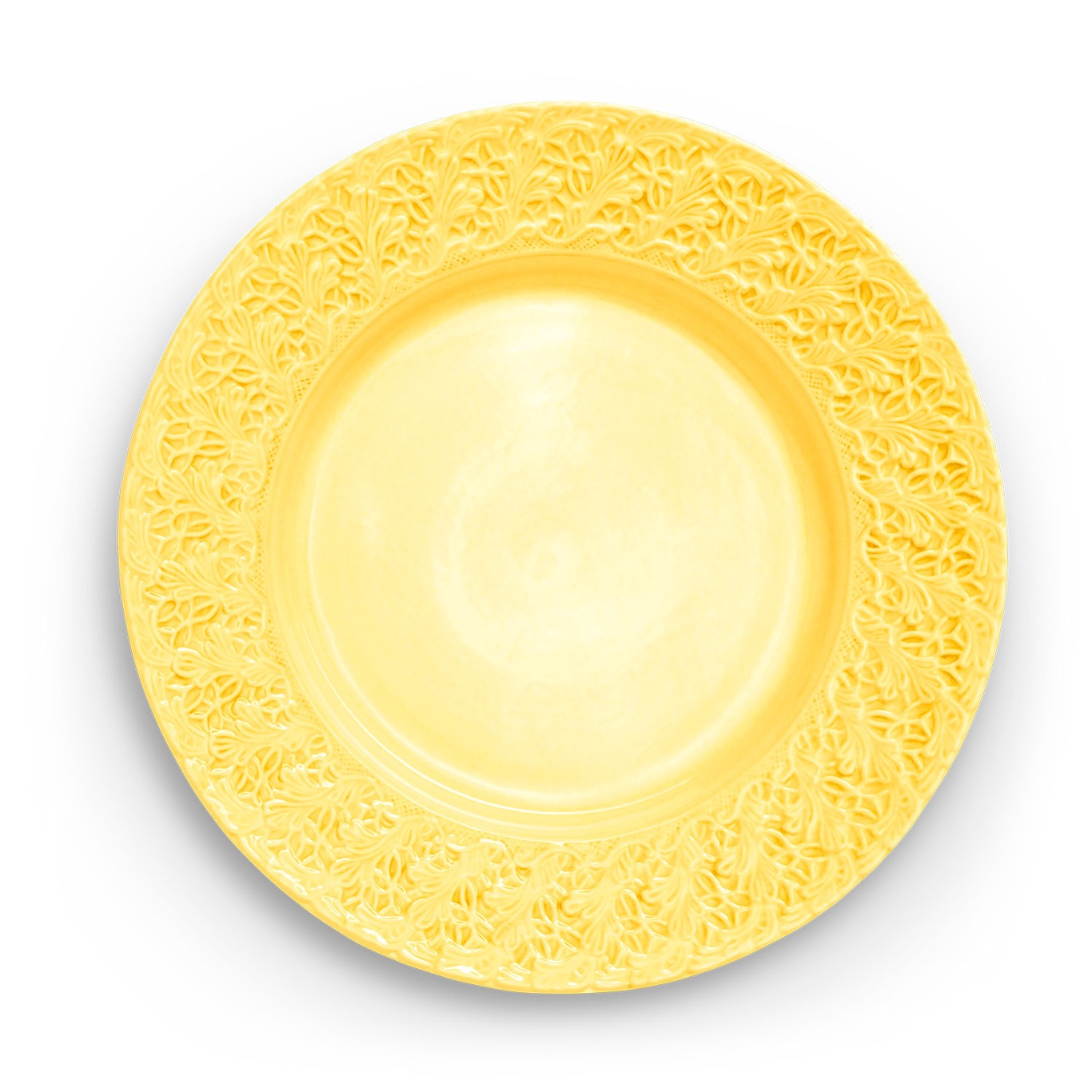 Lace Plate 32 cm, Yellow