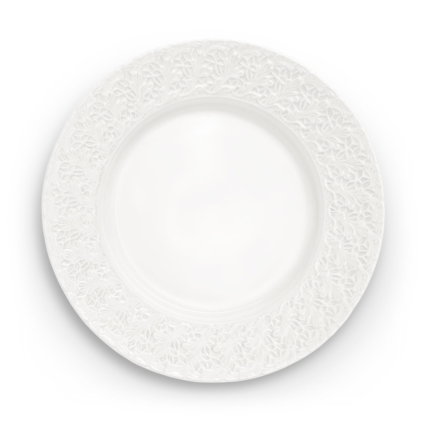 Lace Plate 32 cm, White