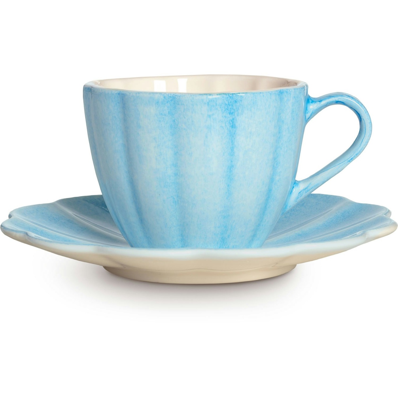 Oyster Cup With Saucer 25 cl, Turquoise