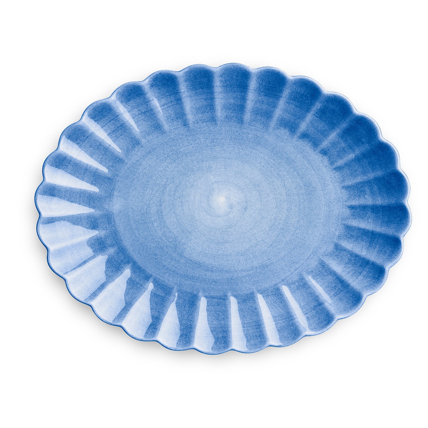 Oyster Dish 35x30 cm, Light Blue