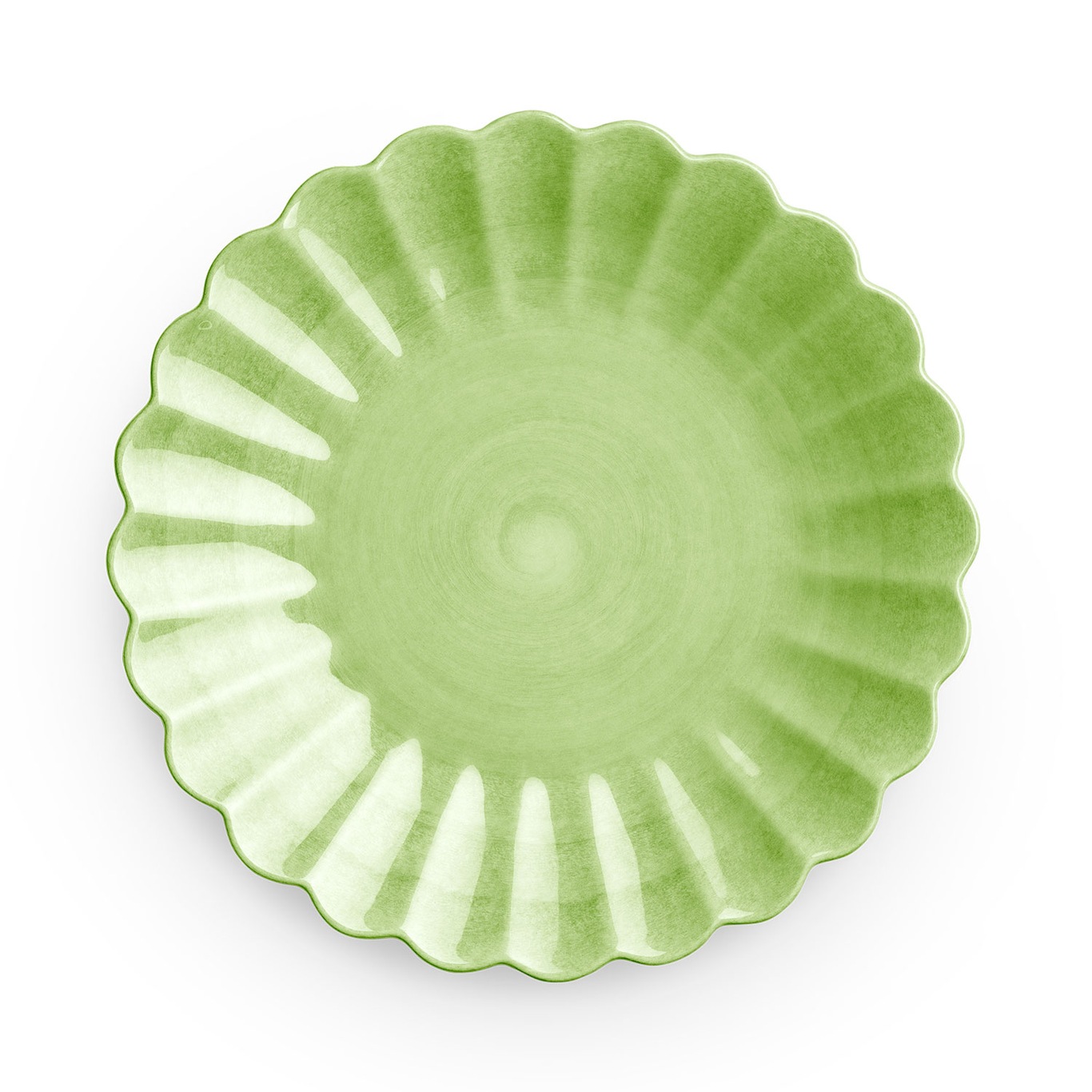 Oyster Plate, Green, 20 cm