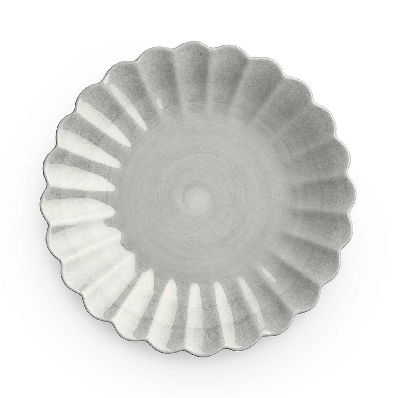 Oyster Plate, Grey, 20 cm