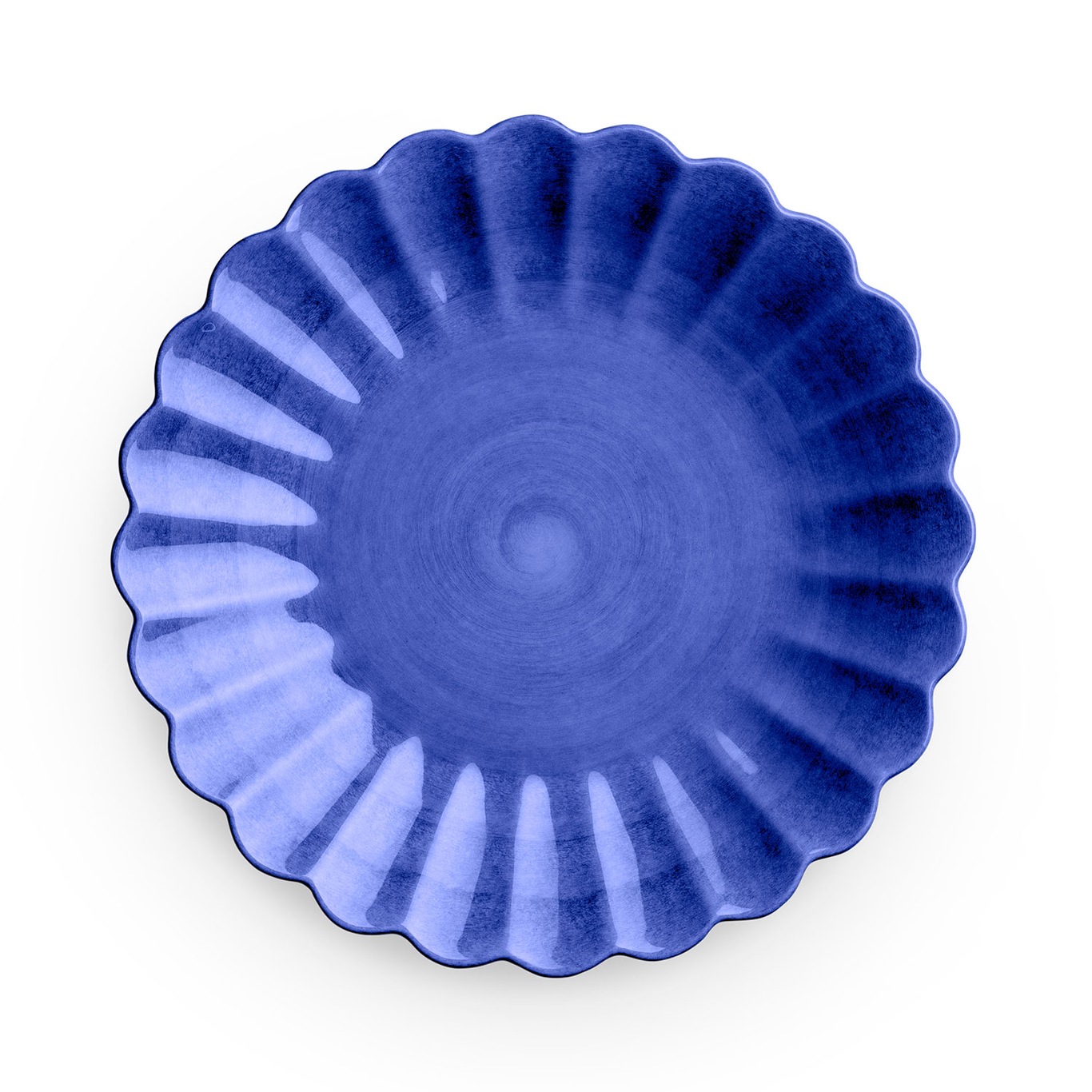 Oyster Plate, Blue, 20 cm