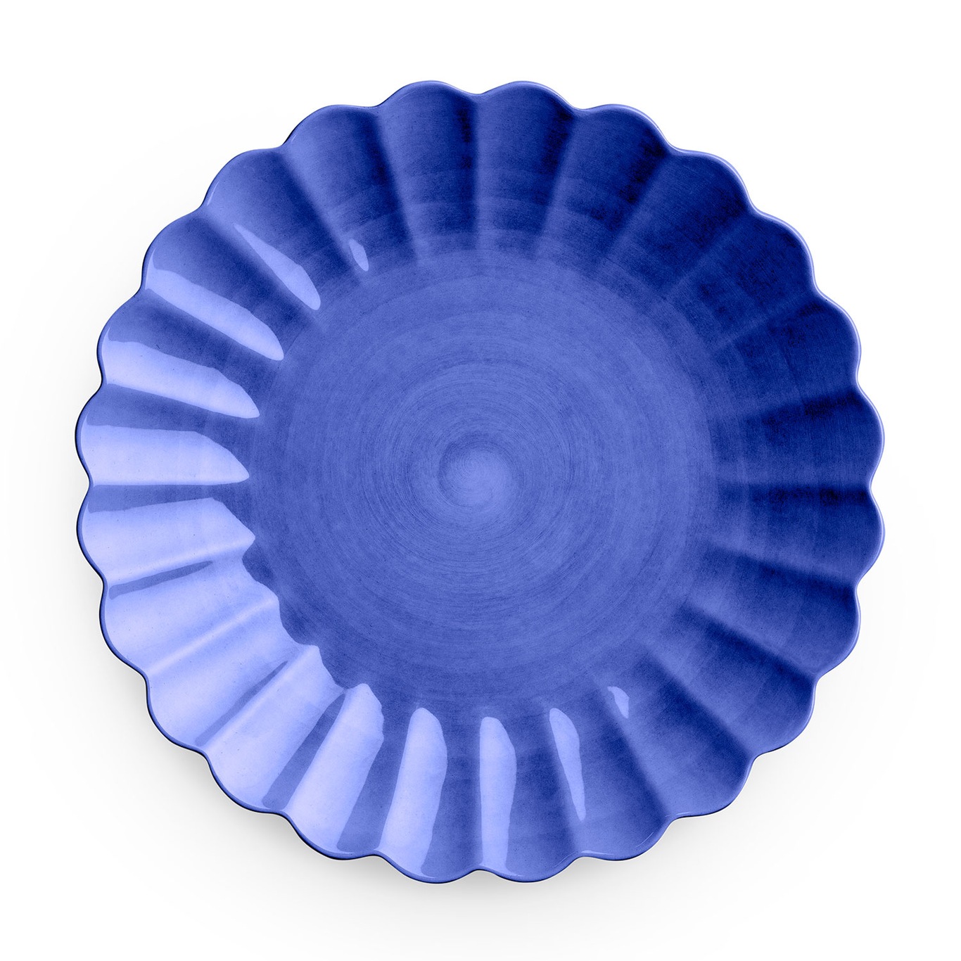 Oyster Plate, Blue, 28 cm